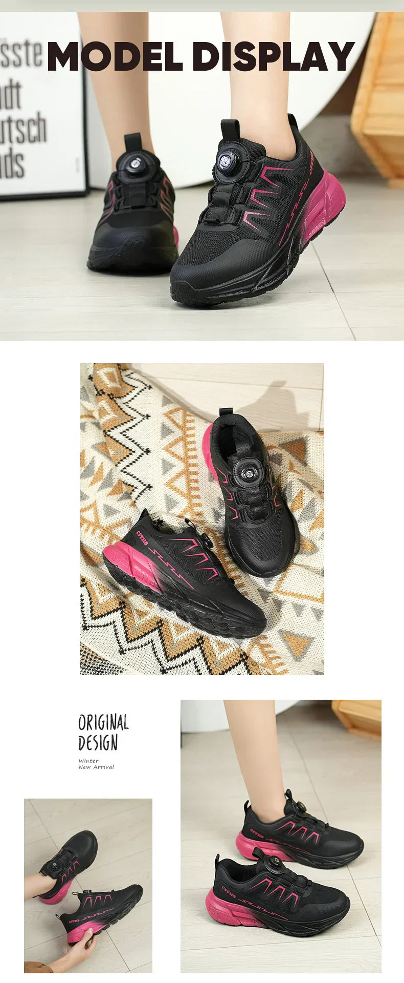 Rotating Buttons Work Safety Shoes For Women Men Steel Toe Shoes Puncture-Proof Women Work Sneakers Lightweight Protective Shoes