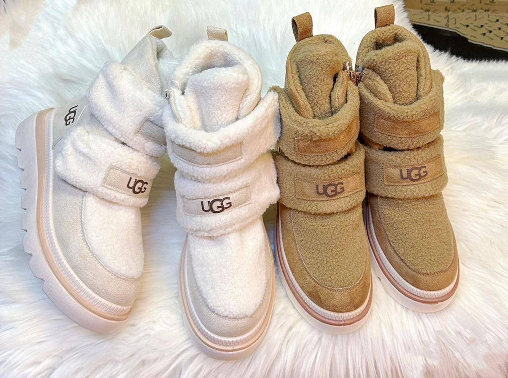 Ugg damă alb-maro AnT