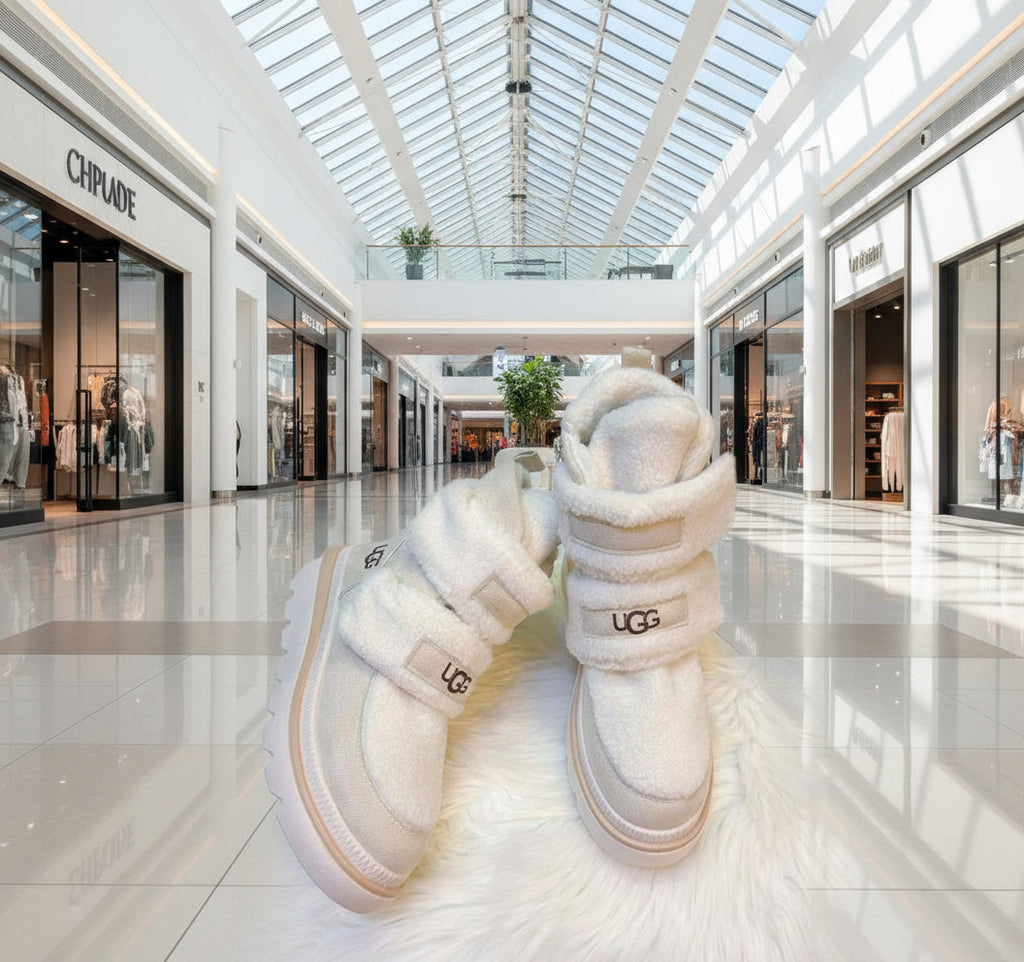 Ugg damă alb-maro AnT