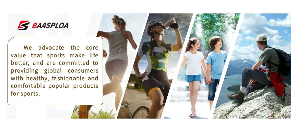 Baasploa Men's Anti-Skid and Wear-Resistant Hiking Travel Shoes Fashion Waterproof Outdoor Sneaker Comfortable Male Sport Shoes