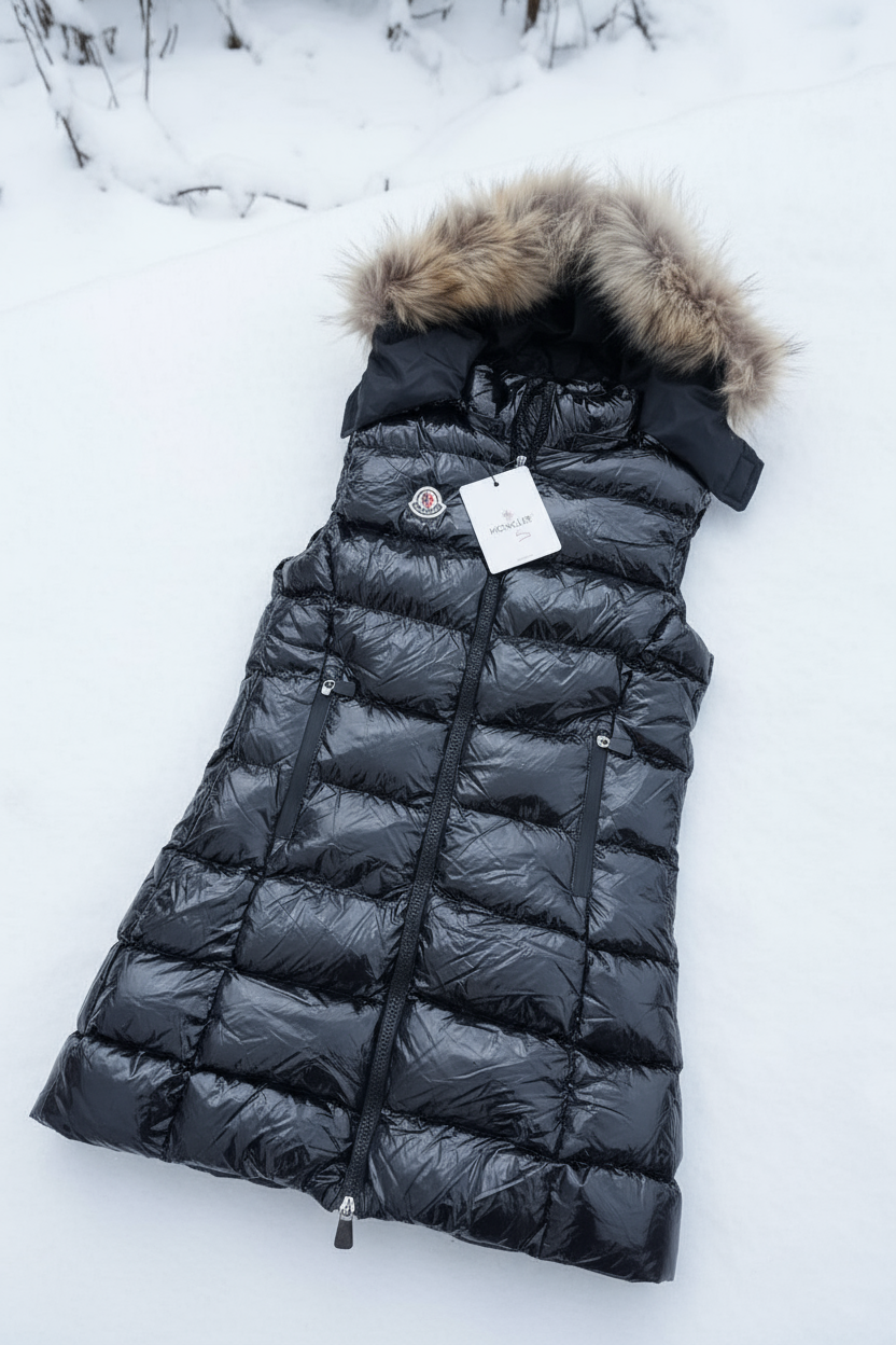 Vesta cu Glugă și Blană – Moncler