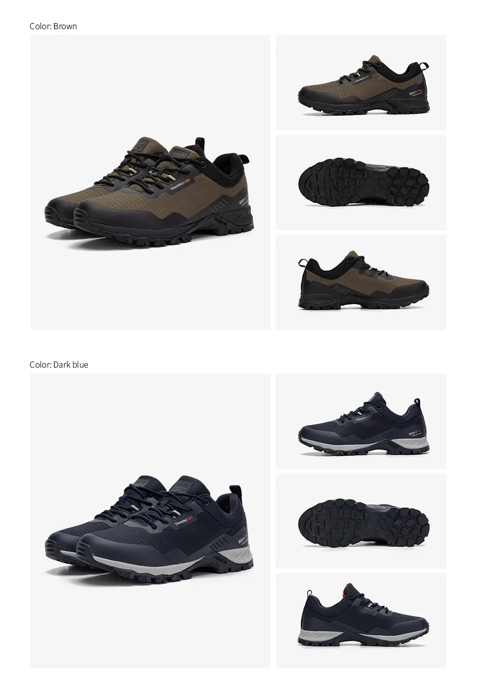 Baasploa Men's Anti-Skid and Wear-Resistant Hiking Travel Shoes Fashion Waterproof Outdoor Sneaker Comfortable Male Sport Shoes