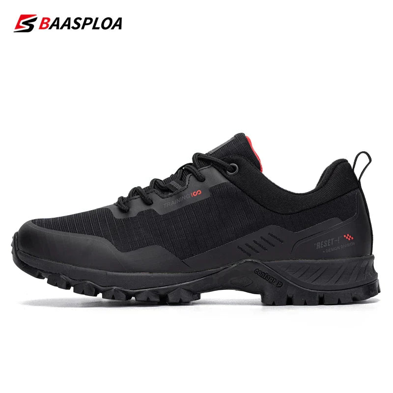 Baasploa Men's Anti-Skid and Wear-Resistant Hiking Travel Shoes Fashion Waterproof Outdoor Sneaker Comfortable Male Sport Shoes