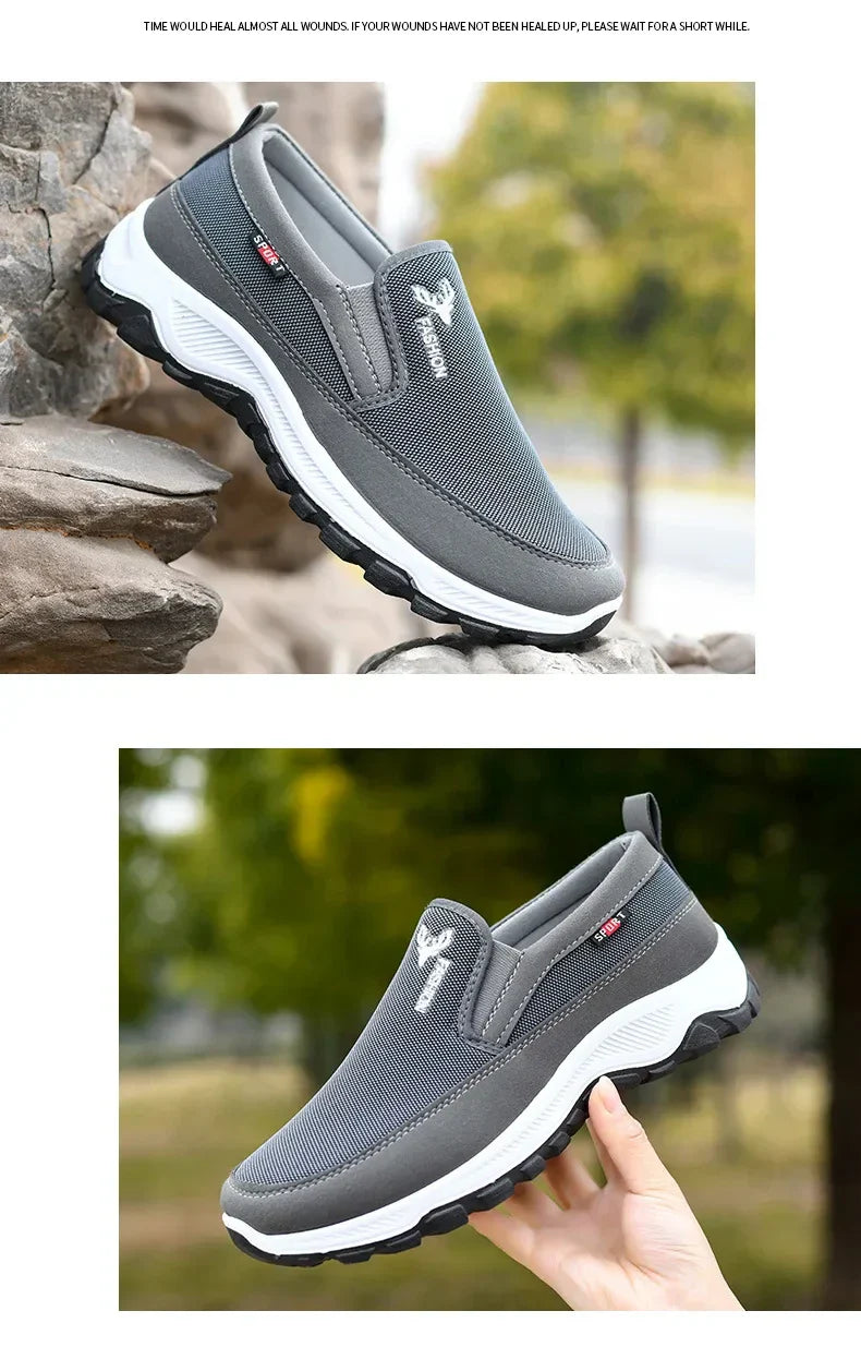 Men Casual Sneakers 2024 Spring New Lightweight Male Tennis Shoes Men Sneakers Soft Mesh Casual Shoes Outdoor Anti-Slip Shoes