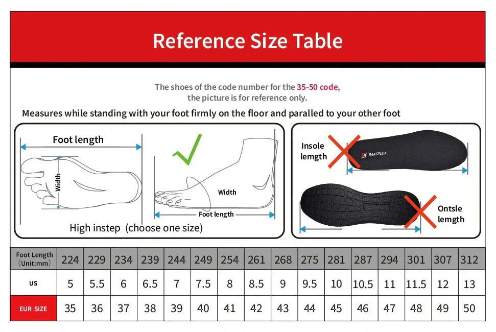 Baasploa Men's Anti-Skid and Wear-Resistant Hiking Travel Shoes Fashion Waterproof Outdoor Sneaker Comfortable Male Sport Shoes