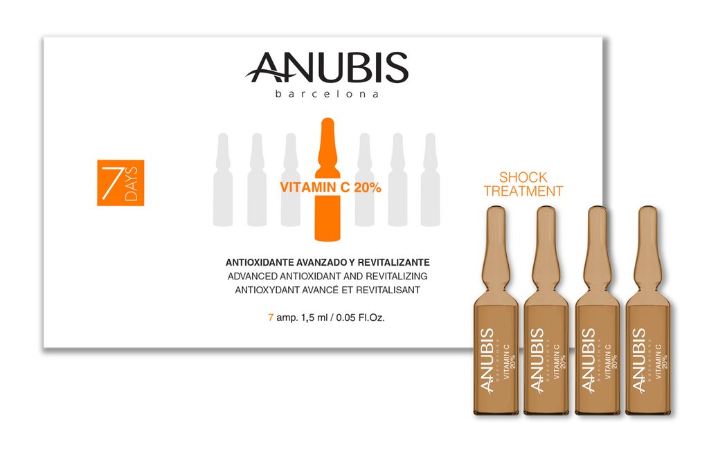 Tratament SOC 7 zile, anti-imbatranire si antioxidant - ANUBIS 7 Days Treatment Vitamin C 20%  7 fiole x 1,5 ml
