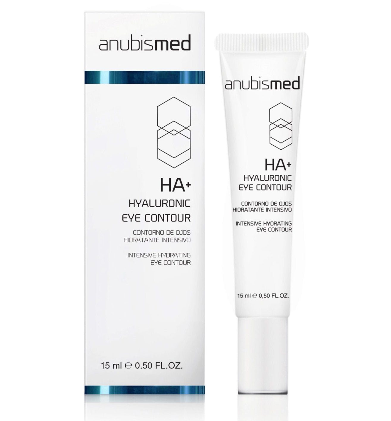 Serum pentru conturul ochilor cu acid hialuronic- ANUBISMED HA+ Hyaluronico Eye Contour 15 ml