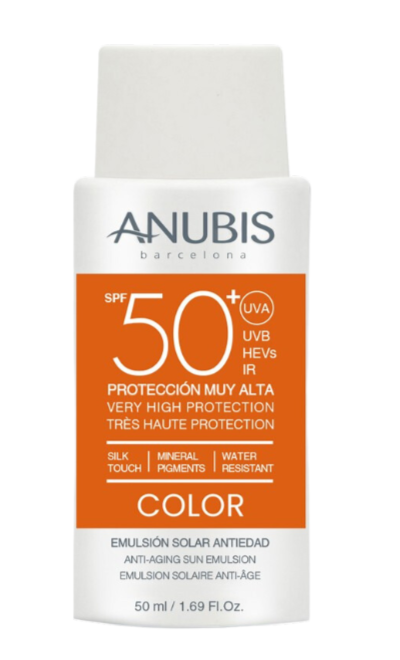 Crema protectoare cu pigmenti de culoare - ANUBIS Color SPF 50+ Anti-Aging Sun Emulsion 50 ml